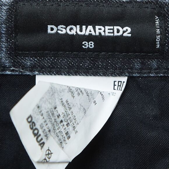 Dsquared2 Blue Washed Denim Buttoned Skinny Dan Jeans S - Picture 4 of 4